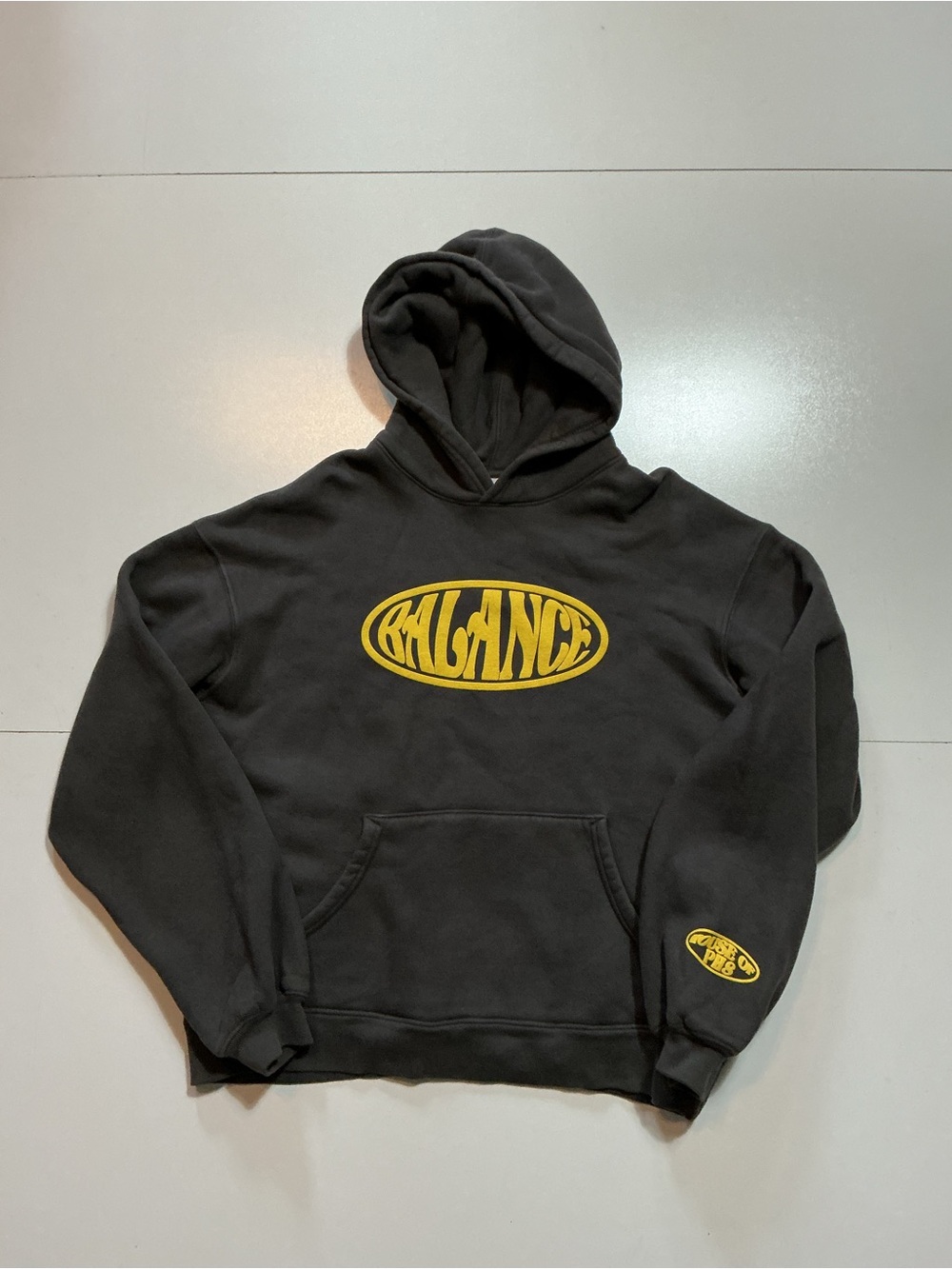 House Of PH8 Fate Balance Gray Puff Print Heavyweight Fleece Pullover Hoodie
